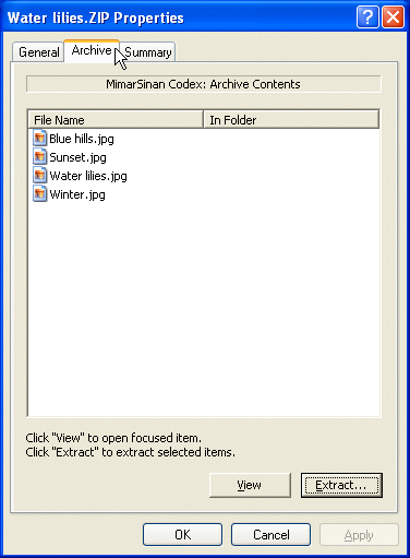 View or extract ISO files directly from the property sheet. 